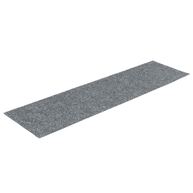 Maty na schody samoprzylepne 30 szt. 76x20 cm Jasnoszary prostokątny
