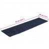 Maty na schody samoprzylepne 30 szt. 76x20 cm Szaro-niebieskie prostokątne