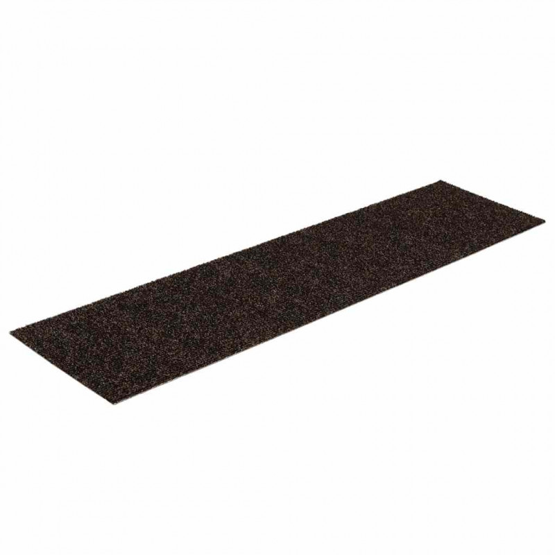 Maty na schody samoprzylepne 30 szt. 76x20 cm Ciemnobrązowe prostokątne