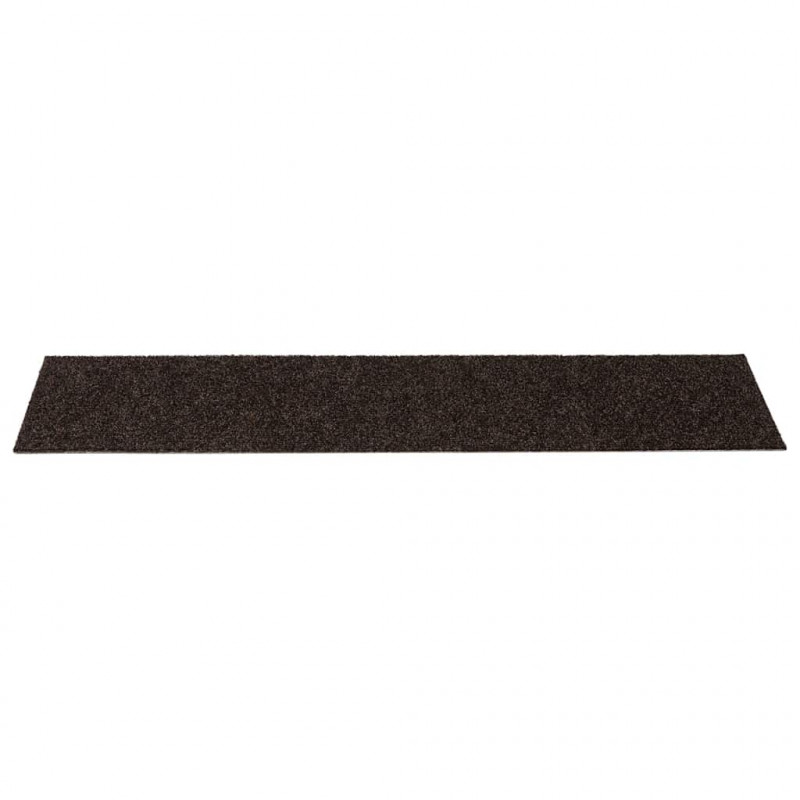 Maty na schody samoprzylepne 30 szt. 76x20 cm Ciemnobrązowe prostokątne