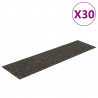 Maty na schody samoprzylepne 30 szt. 76x20 cm Antracytowe prostokątne