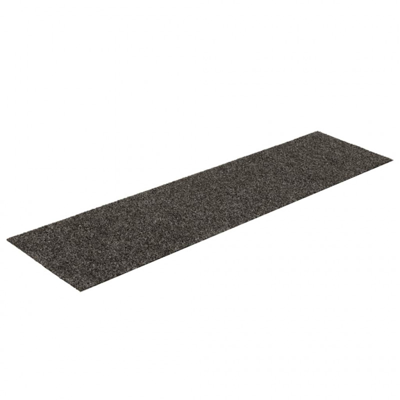 Maty na schody samoprzylepne 30 szt. 76x20 cm Antracytowe prostokątne