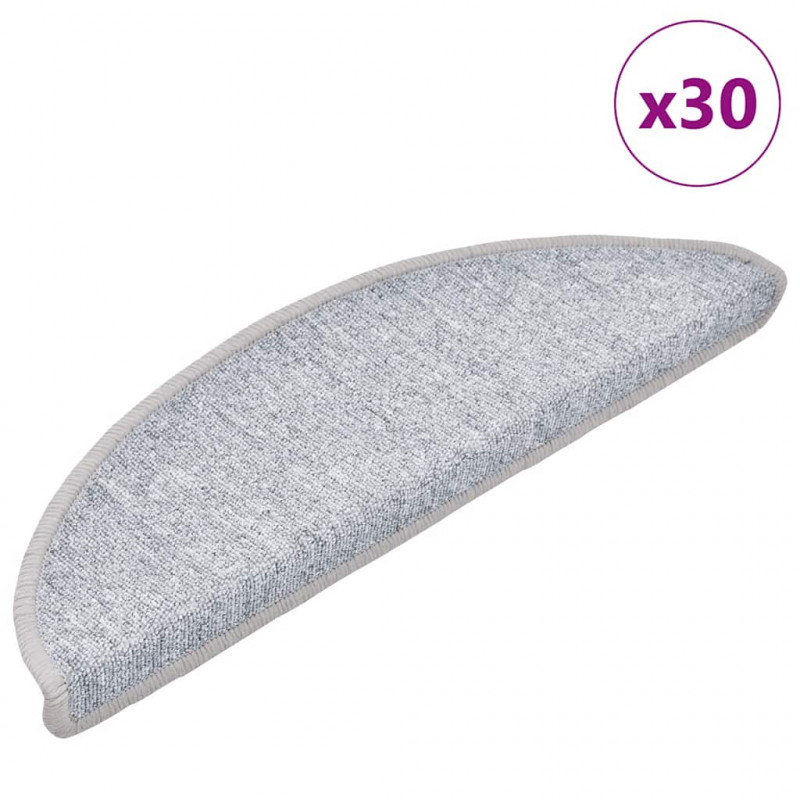 Maty na schody 30 szt. 56x17x3 cm Jasnoszare półokrągłe