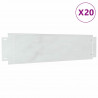Obrzeża trawnikowe 20 pcs Srebrny 100 x 25 x 0,07 cm