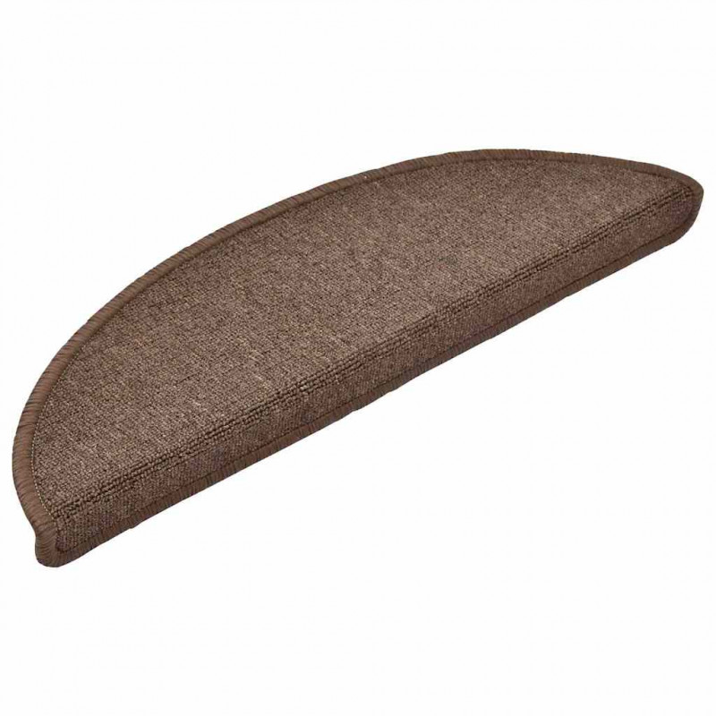 Maty na schody 30 szt. 56x17x3 cm Brąz kawowy Półokrągły