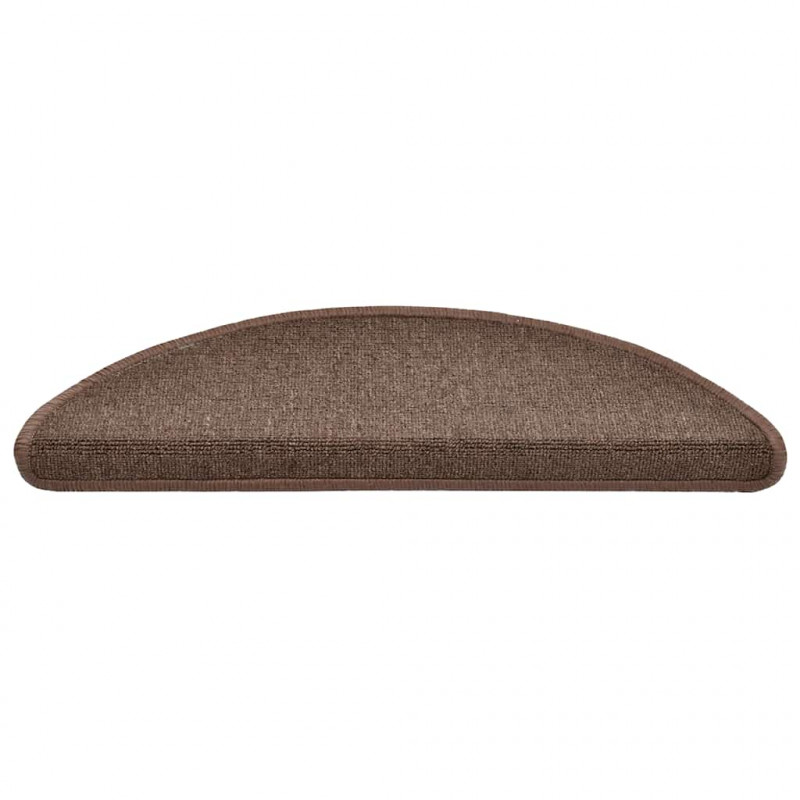 Maty na schody 30 szt. 56x17x3 cm Brąz kawowy Półokrągły