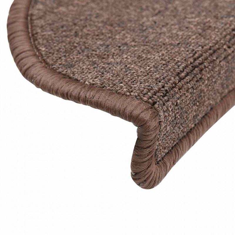 Maty na schody 30 szt. 56x17x3 cm Brąz kawowy Półokrągły
