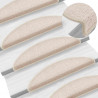 Maty na schody 30 szt. 56x17x3 cm Taupe Półokrągłe