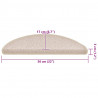 Maty na schody 30 szt. 56x17x3 cm Taupe Półokrągłe
