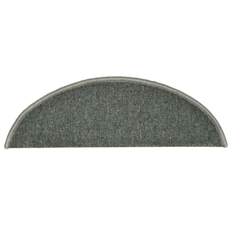 Maty na schody 30 szt. 56x17x3 cm Ciemnozielone półokrągłe