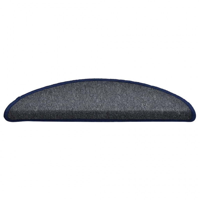 Maty na schody 30 szt. 56x17x3 cm Ciemnoszare i niebieskie półokrągłe