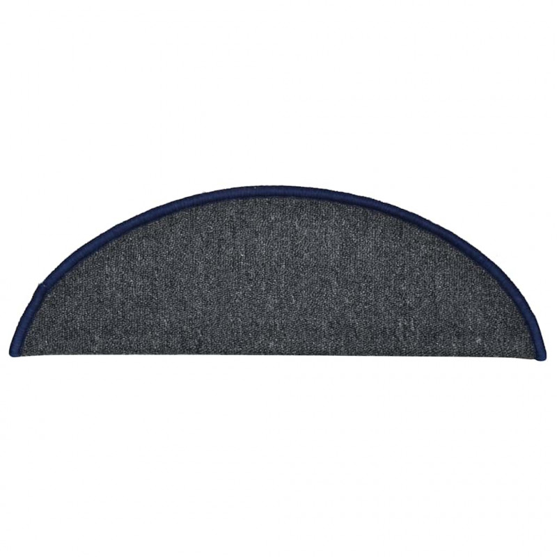 Maty na schody 30 szt. 56x17x3 cm Ciemnoszare i niebieskie półokrągłe