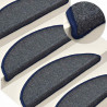 Maty na schody 30 szt. 56x17x3 cm Ciemnoszare i niebieskie półokrągłe