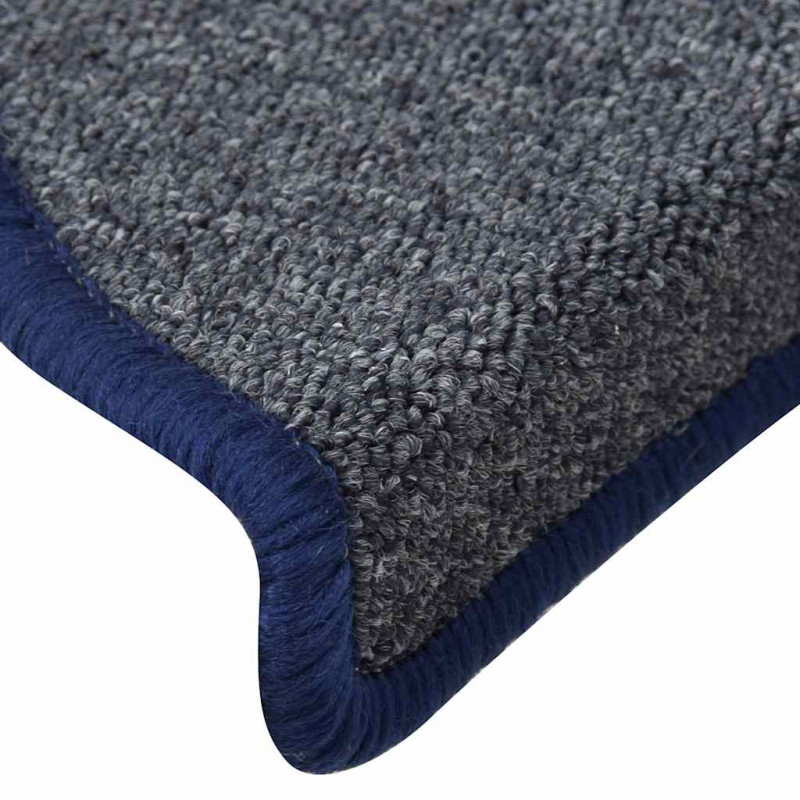 Maty na schody 30 szt. 56x17x3 cm Ciemnoszare i niebieskie półokrągłe