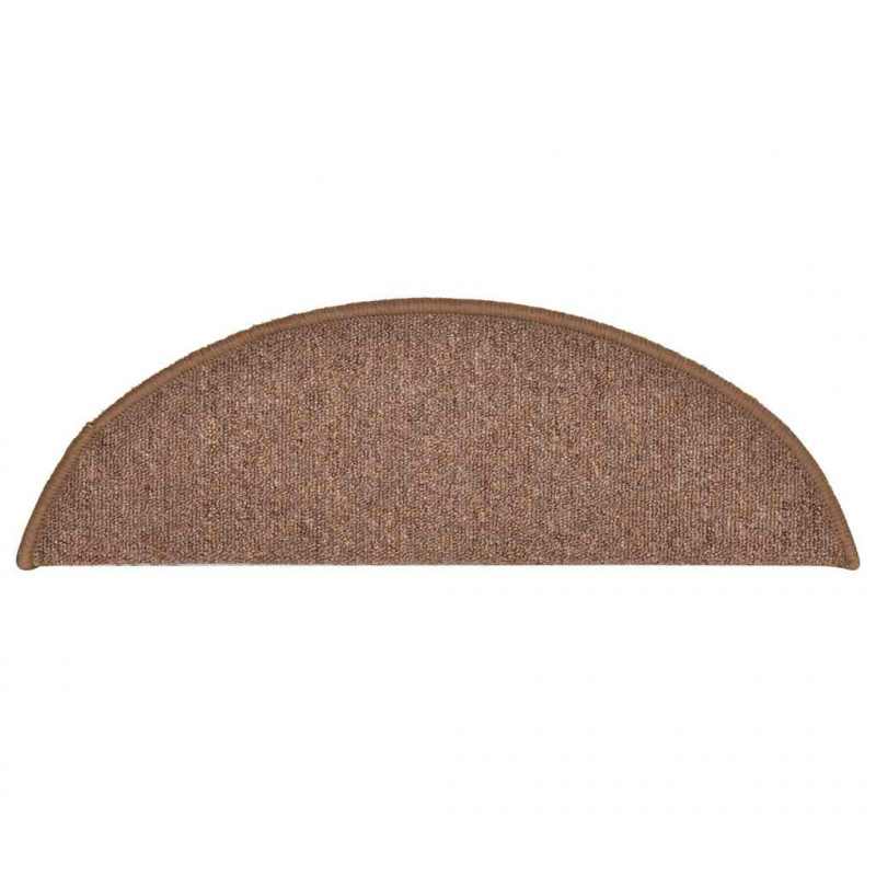Maty na schody 30 szt. 56x17x3 cm Brązowe półokrągłe
