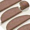 Maty na schody 30 szt. 56x17x3 cm Brązowe półokrągłe