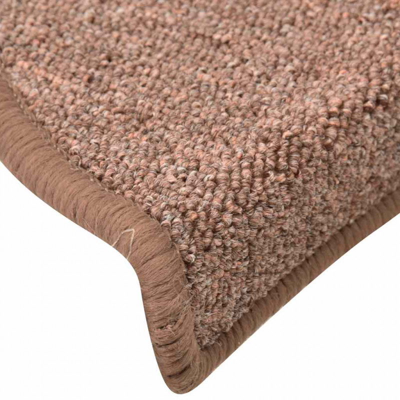 Maty na schody 30 szt. 56x17x3 cm Brązowe półokrągłe