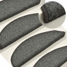 Maty na schody 30 szt. 56x17x3 cm Ciemnoszary Półokrągły