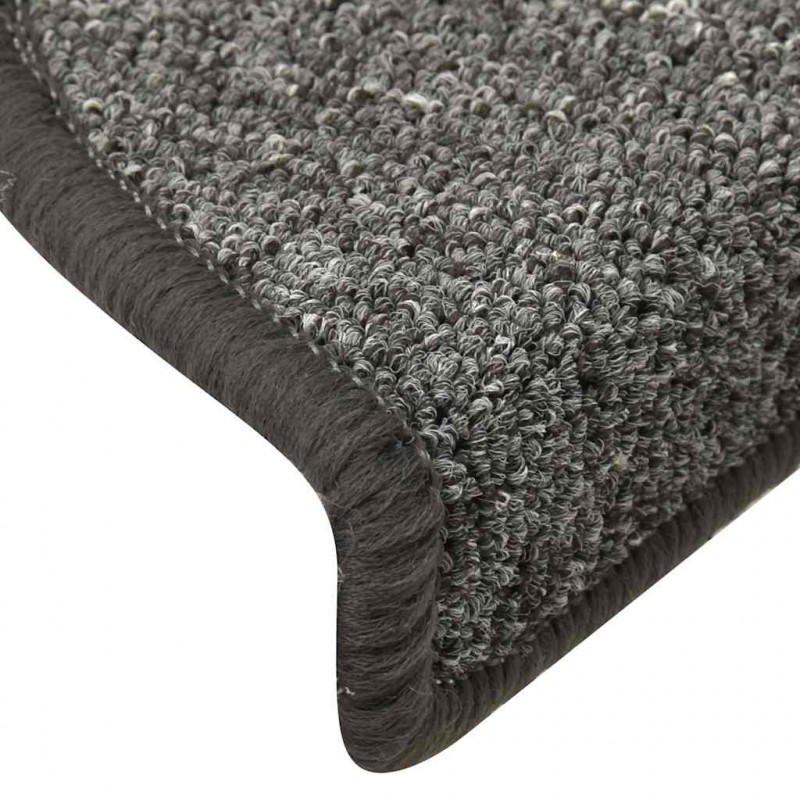 Maty na schody 30 szt. 56x17x3 cm Ciemnoszary Półokrągły