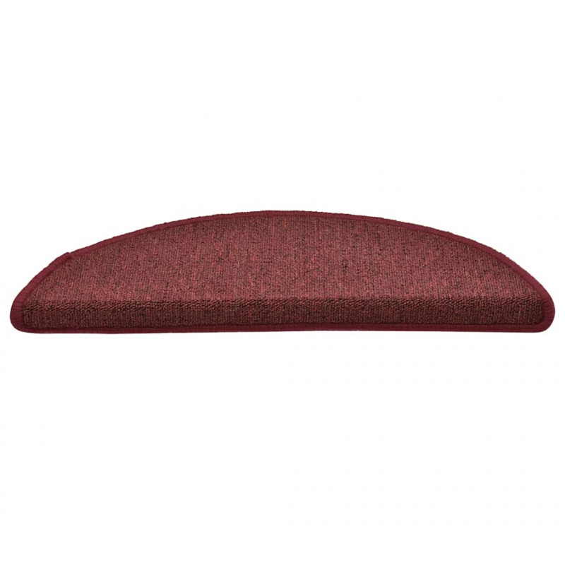Maty na schody 30 szt. 56x17x3 cm Bordeaux Półokrągłe