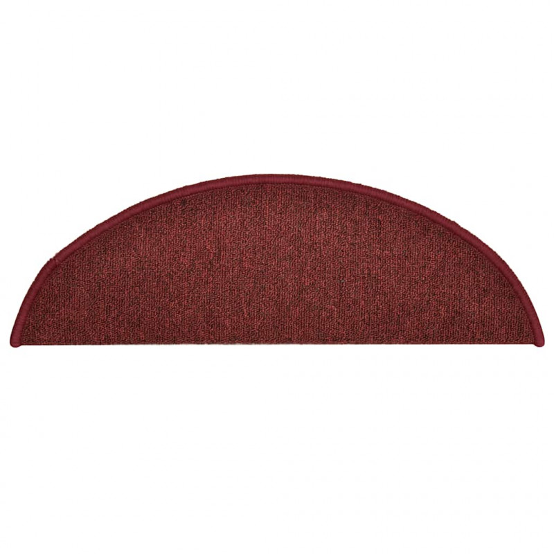 Maty na schody 30 szt. 56x17x3 cm Bordeaux Półokrągłe