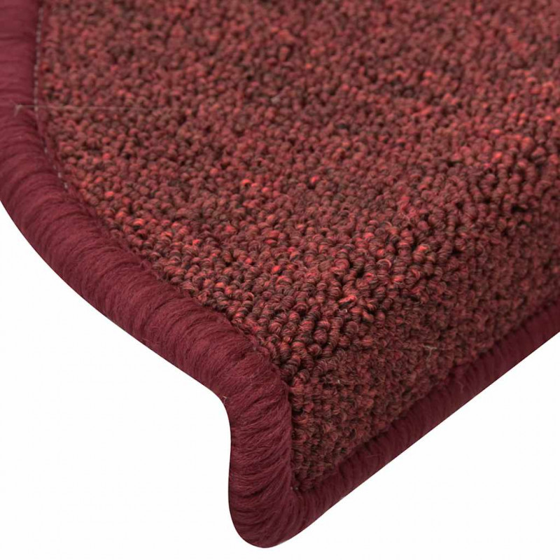 Maty na schody 30 szt. 56x17x3 cm Bordeaux Półokrągłe