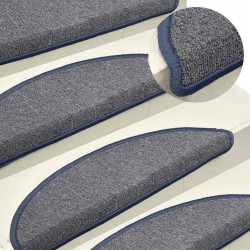 Maty na schody 30 szt. 56x17x3 cm, jasnoszare i niebieskie, półokrągłe