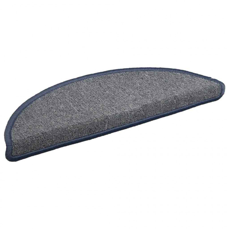 Maty na schody 30 szt. 56x17x3 cm, jasnoszare i niebieskie, półokrągłe