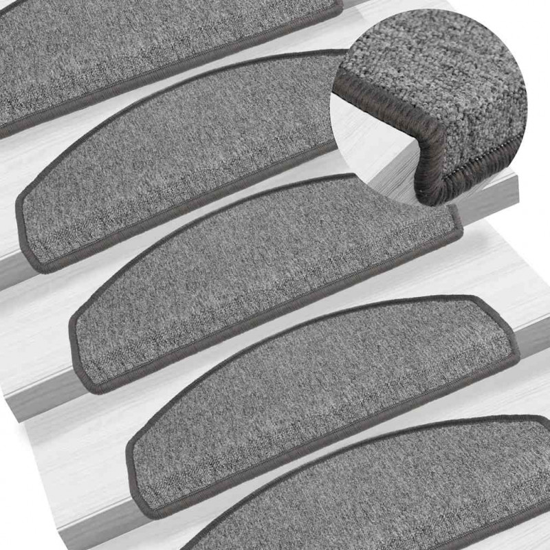 Maty na schody 30 szt. 65x24x4 cm Ciemnoszary Półokrągły Duży