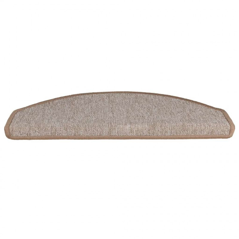Maty na schody 30 szt. 65x24x4 cm Jasnobrązowe, półokrągłe, duże