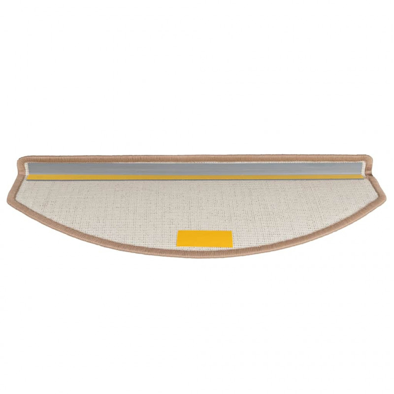 Maty na schody 30 szt. 65x24x4 cm Jasnobrązowe, półokrągłe, duże