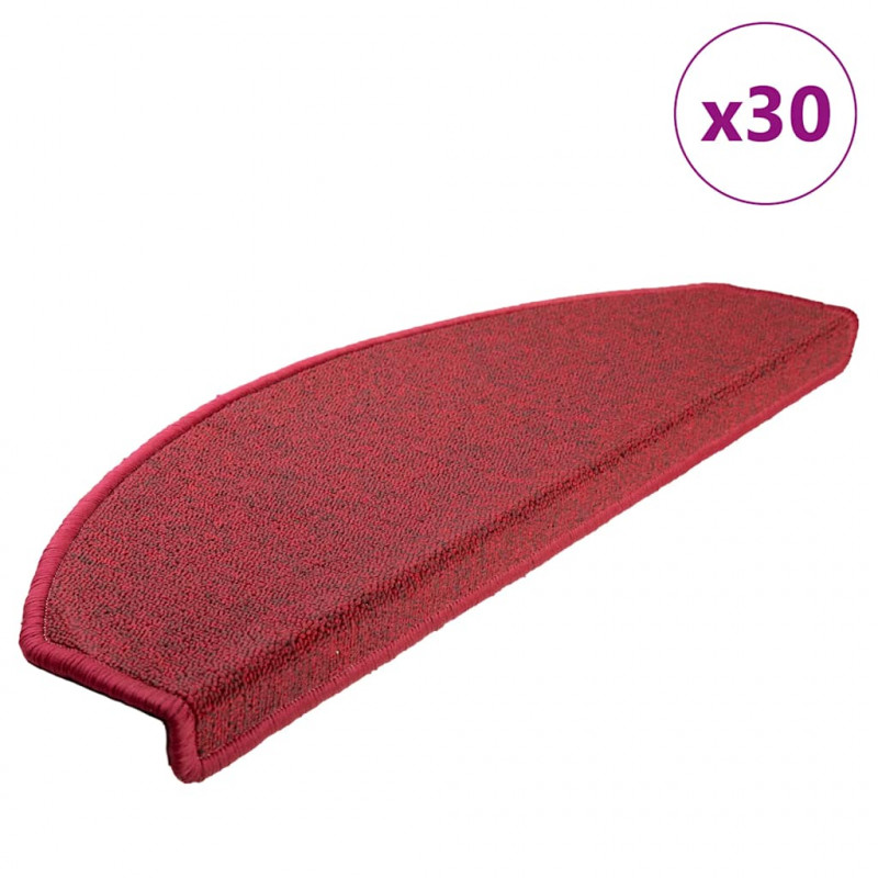 Maty na schody 30 szt. 65x24x4 cm Czerwone Półokrągłe Duże