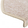 Maty na schody 30 szt. 65x24x4 cm Taupe Półokrągłe Duże