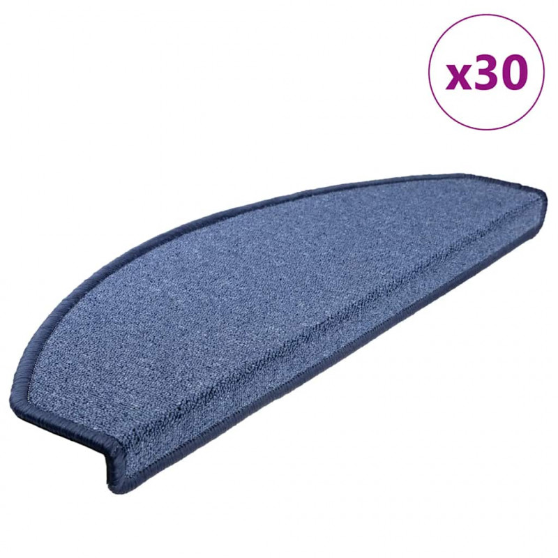 Maty na schody 30 szt. 65x24x4 cm niebieskie półokrągłe duże