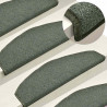 Maty na schody 30 szt. 65x24x4 cm Ciemnozielone Półokrągłe Duże