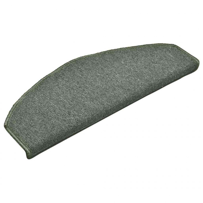 Maty na schody 30 szt. 65x24x4 cm Ciemnozielone Półokrągłe Duże