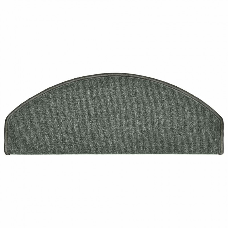 Maty na schody 30 szt. 65x24x4 cm Ciemnozielone Półokrągłe Duże