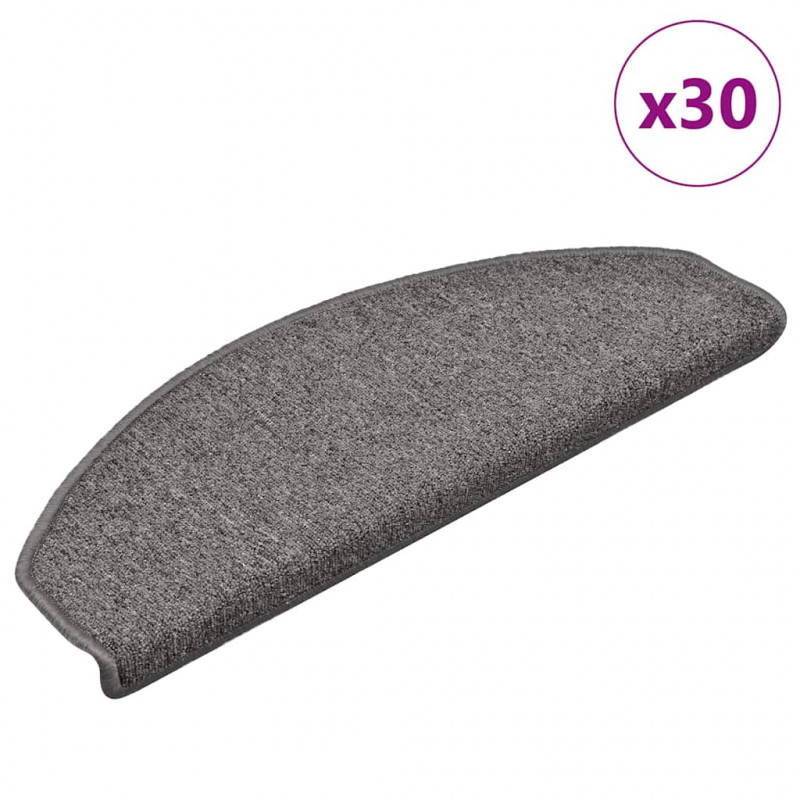 Maty na schody 30 szt. 65x24x4 cm Ciemnoszary Półokrągły Duży