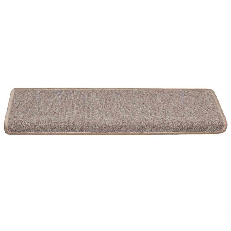 Maty na schody 30 szt. 65x21x4 cm Jasnobrązowe, prostokątne krawędzie