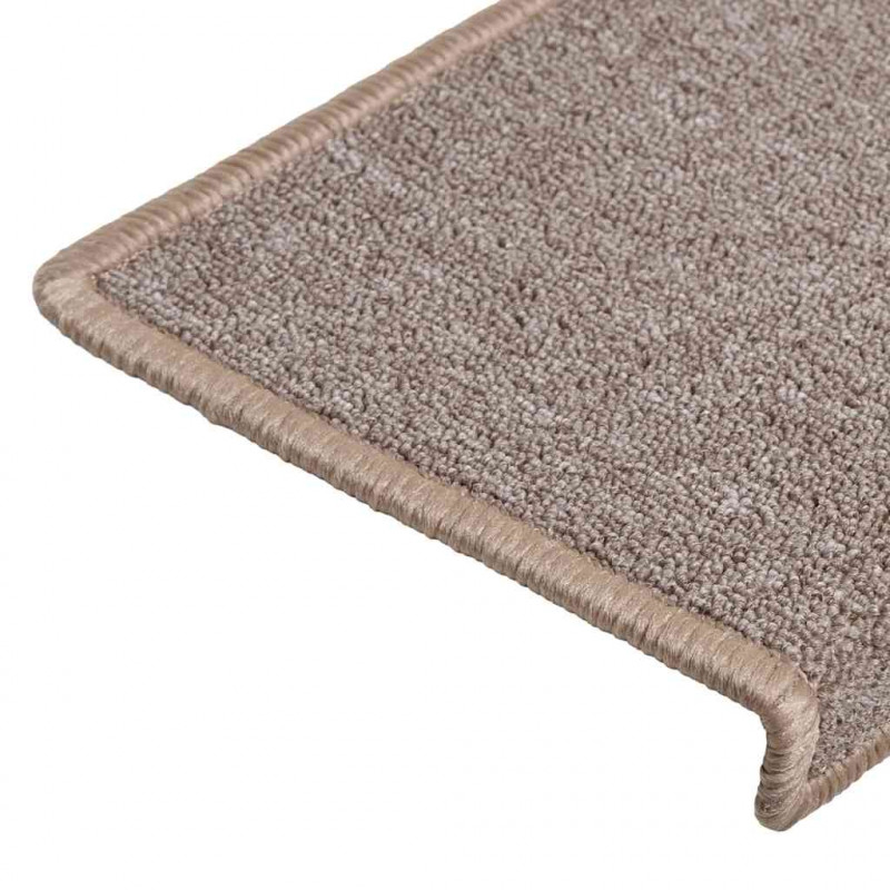 Maty na schody 30 szt. 65x21x4 cm Jasnobrązowe, prostokątne krawędzie