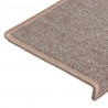Maty na schody 30 szt. 65x21x4 cm Jasnobrązowe, prostokątne krawędzie