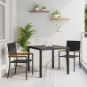 Zestaw do jadalni w ogrodzie 3 pcs Czarny polirattan