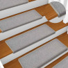 Maty na schody 30 szt. 65x21x4 cm Jasnoszary prostokątny brzeg
