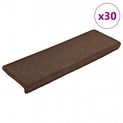 Maty na schody 30 szt. 65x21x4 cm Brąz kawowy, prostokątna krawędź