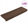 Maty na schody 30 szt. 65x21x4 cm Brąz kawowy, prostokątna krawędź