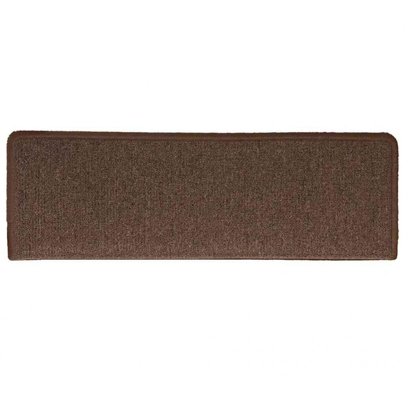 Maty na schody 30 szt. 65x21x4 cm Brąz kawowy, prostokątna krawędź