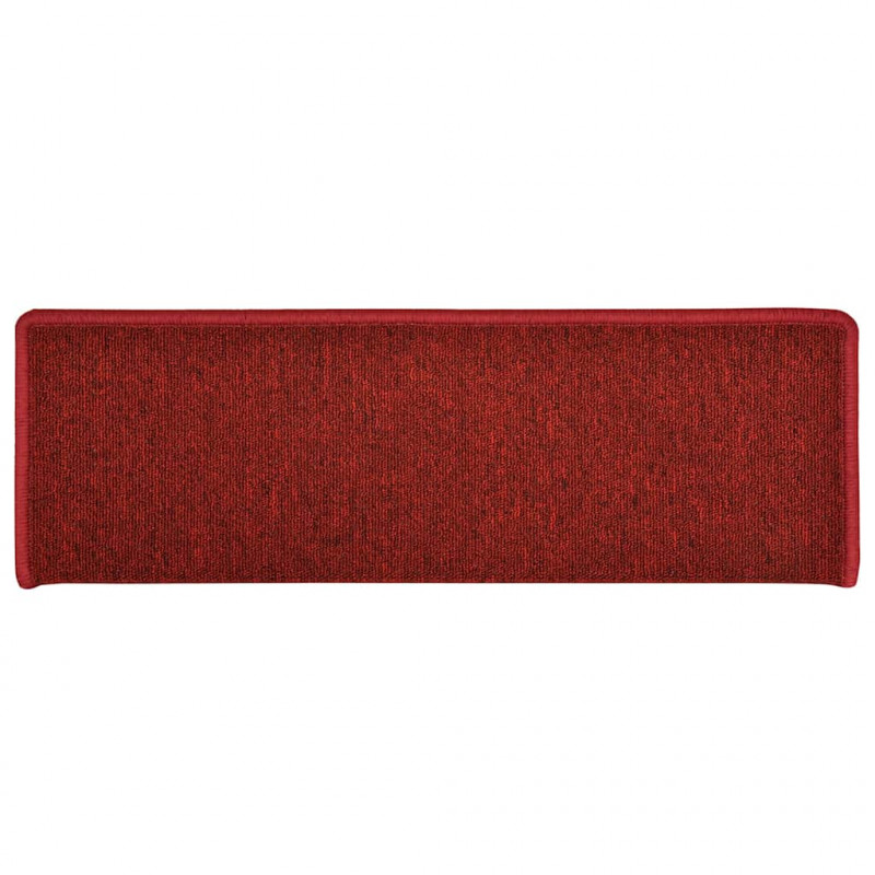 Maty na schody 30 szt. 65x21x4 cm Czerwone prostokątne krawędzie