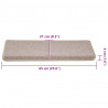 Maty na schody 30 szt. 65x21x4 cm Taupe Rectangular Edge