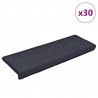 Maty na schody 30 szt. 65x21x4 cm Ciemnoszare i niebieskie prostokątne krawędzie
