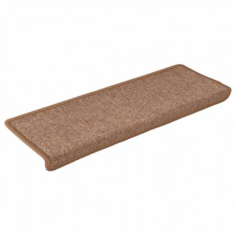 Maty na schody 30 szt. 65x21x4 cm Brązowe prostokątne krawędzie